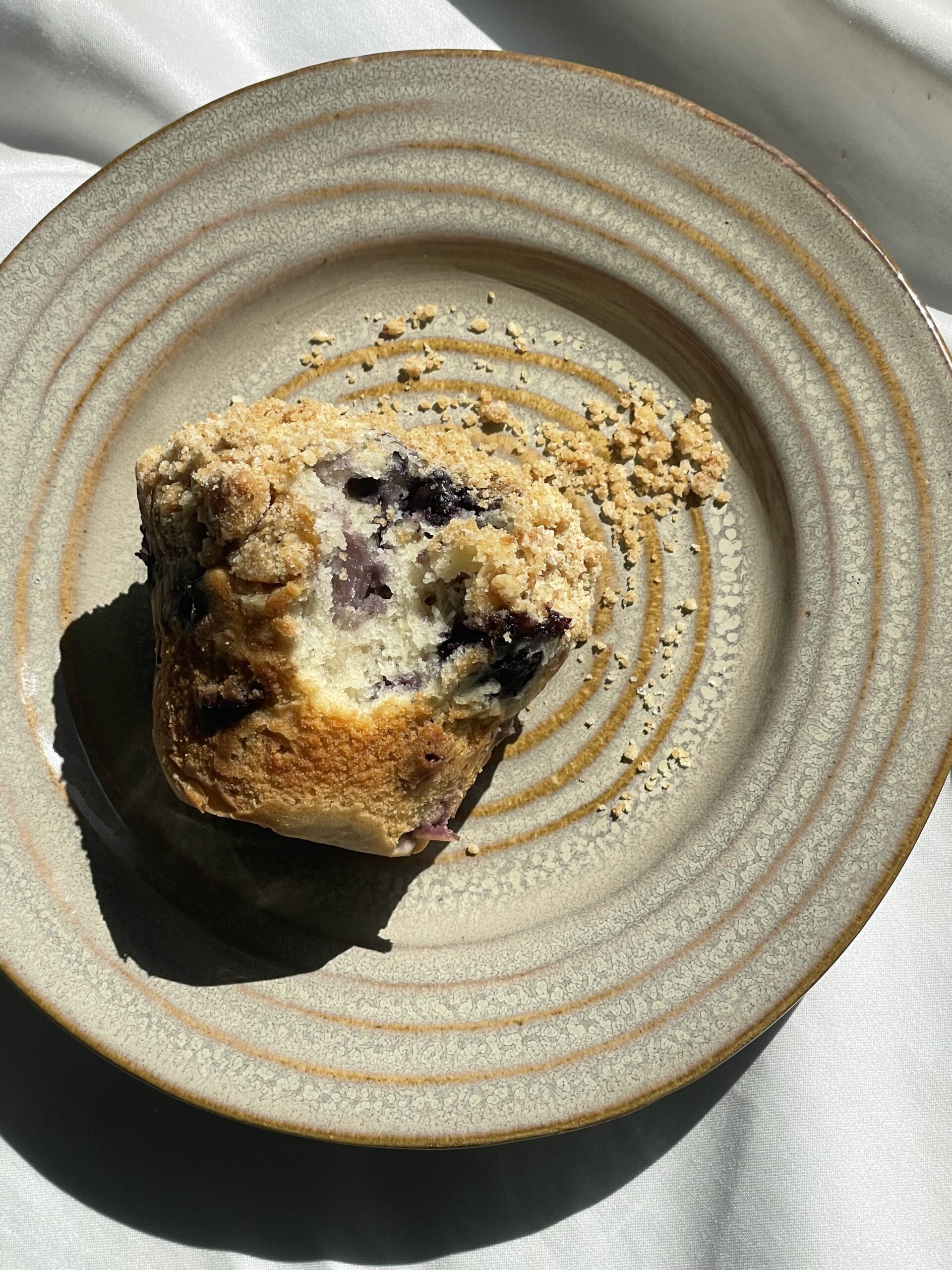 Blueberry crumble muffins