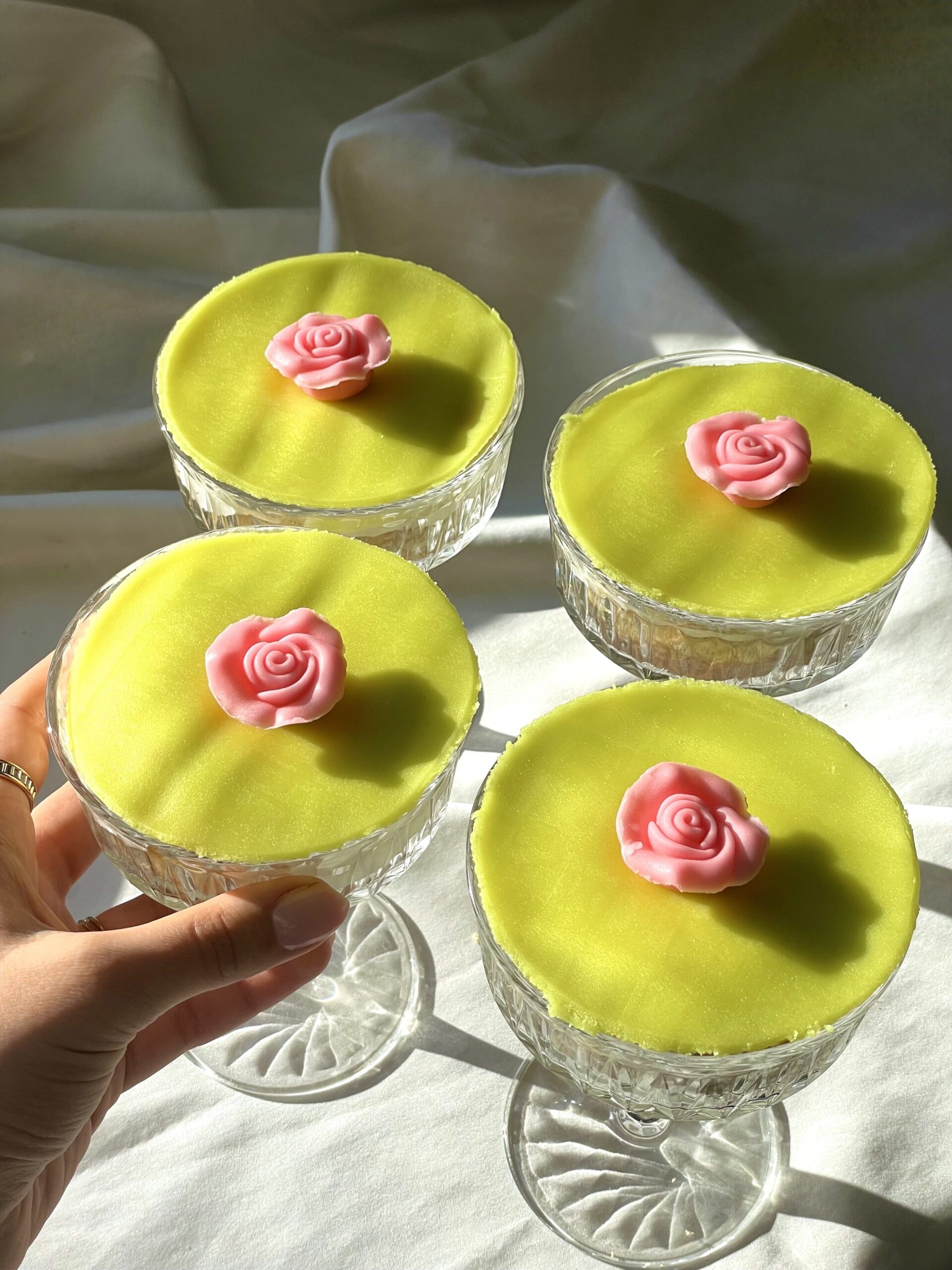 Princess cake in a glass