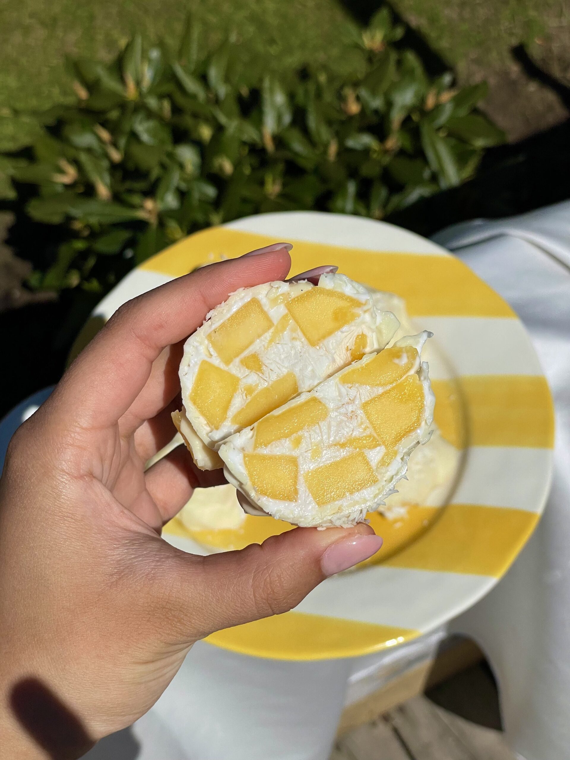 White chocolate mango coconut clusters