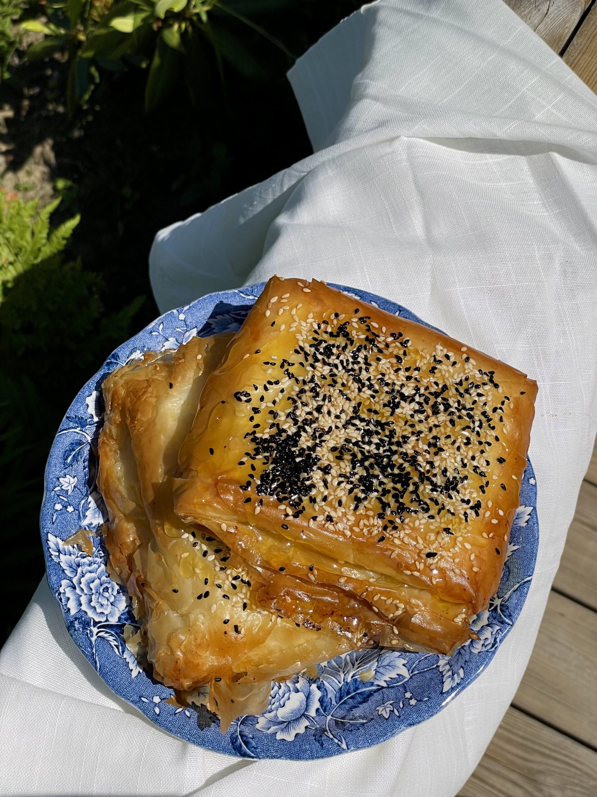 Phyllo baked feta cheese