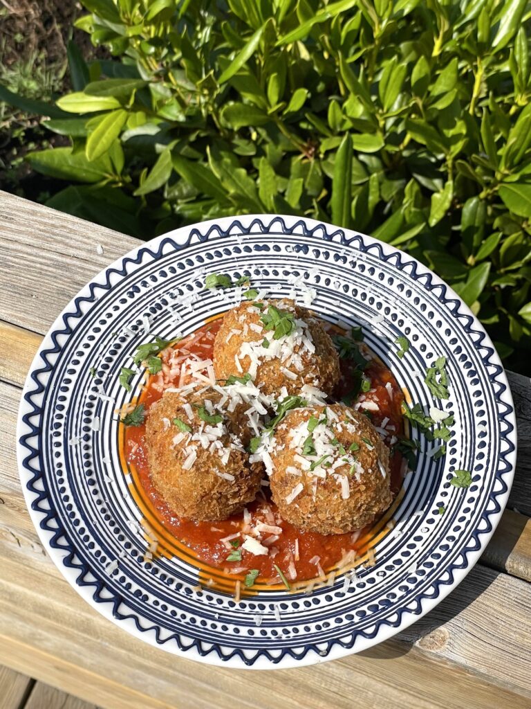 Mushroom Arancini with Homemade Tomato Sauce