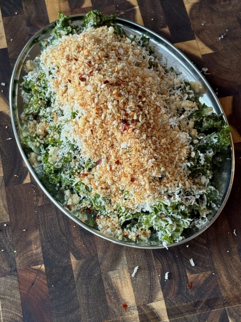 Crispy kale caesar